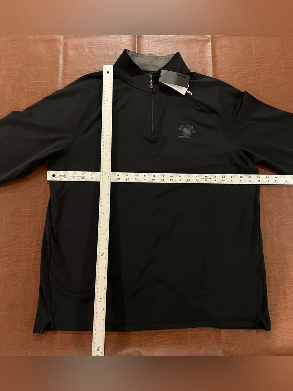 NWT UNRL Pittsburgh Penguins 1/4 Zip Activewear Long Sleeve Top - XL